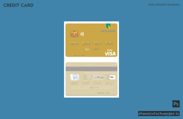 Beispielvorschau der ABN AMRO Bank Visa Debitkarte (Niederlande)